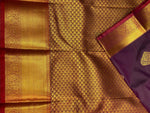 Dark wine and maroon Kanchipuram Silk saree - PPSILKQ