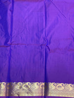 Red and violet Kanchipuram Silk saree - PSC