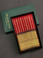 Maroon and green Kanchipuram Silk saree - PSB