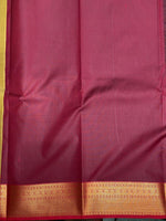 olive green and maroon Kanchipuram Silk saree - PPSILKU