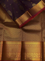 Dark wine and maroon Kanchipuram Silk saree - PPSILKb