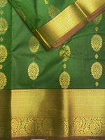 Parrot green and maroon Kanchipuram Silk saree - PPSILKc