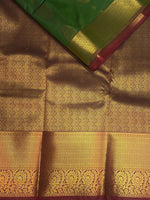 Parrot green and maroon Kanchipuram Silk saree - PPSILKc