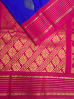 Royal blue and rani pinkKanchipuram Silk saree - PPSILKg