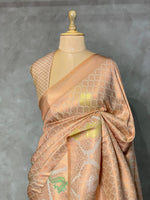 Copper zari wovenbrocade Banarasi silk saree - PBSO
