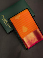 Mustard yellow and rani pink Pure Kanchipuram Silk saree - PPSILK12