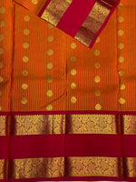 Yellow and magenta pure Kanchipuram Silk saree - PPSILK38