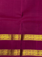 Dark mustard Yellow and purple pure Kanchipuram Silk saree - PPSILK39