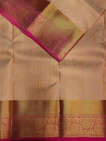 Pastal peach and magenta pure Kanchipuram Silk saree - PPSILK35