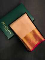 Pastal peach and magenta pure Kanchipuram Silk saree - PPSILK35