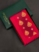 Magenta and parrot green Pure Kanchipuram Silk saree - PPSILK14