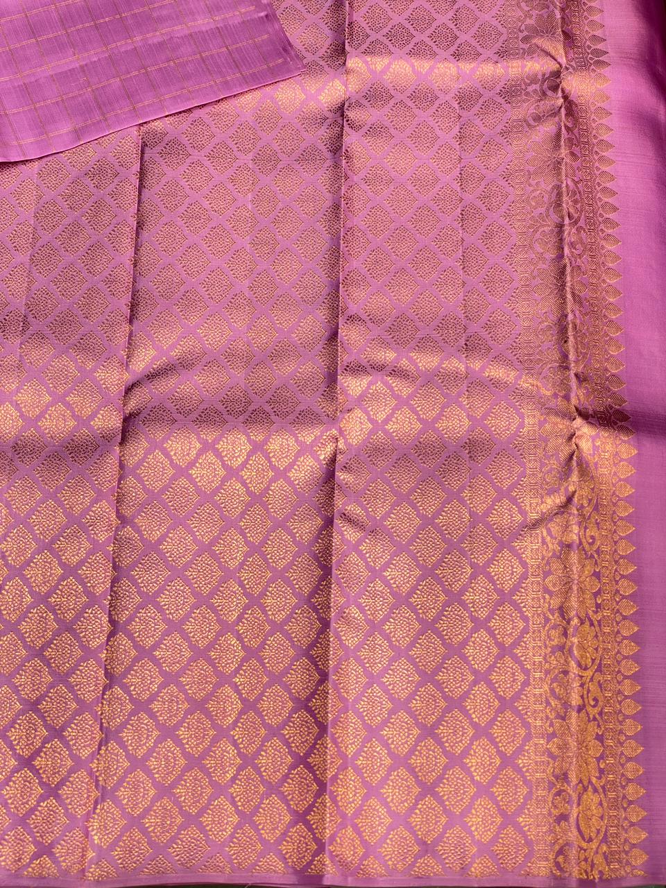 Lavender Pure Kanchipuram Silk saree - PPSILK16