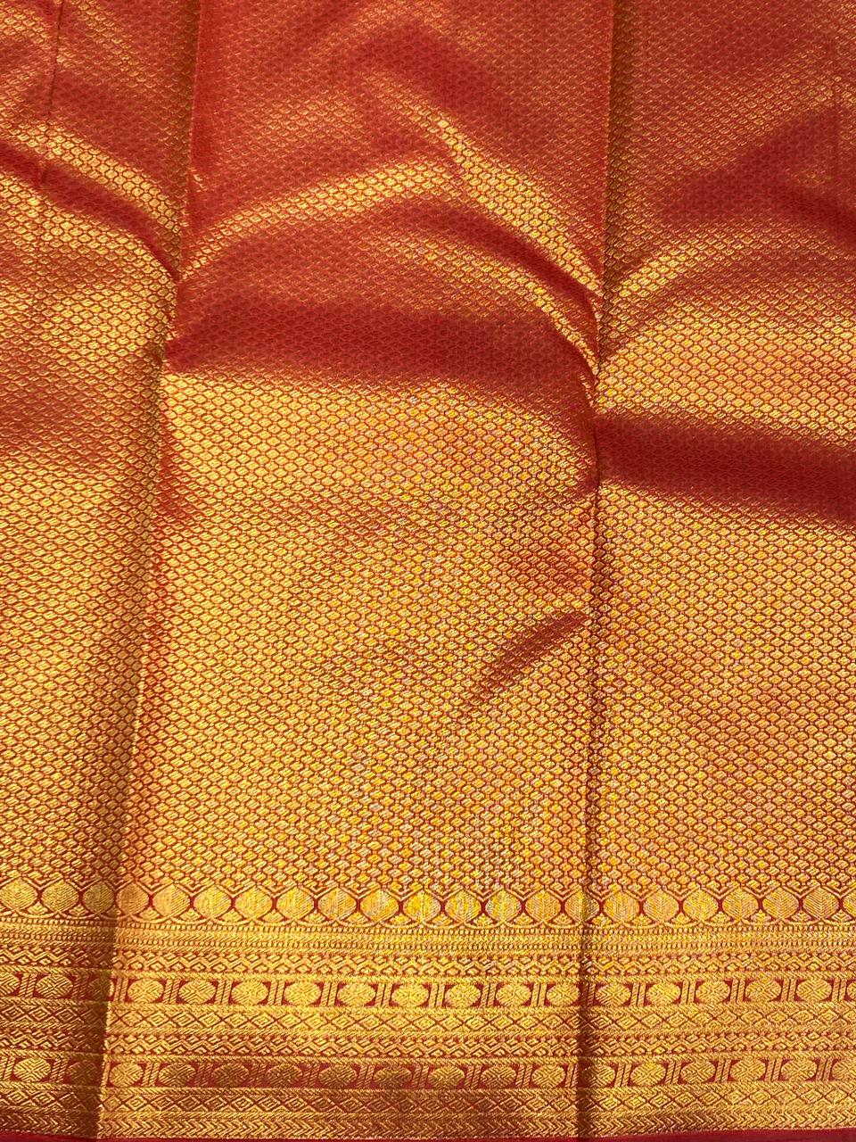 Maroon Pure organza Kanchipuram Silk saree - PPSILK20