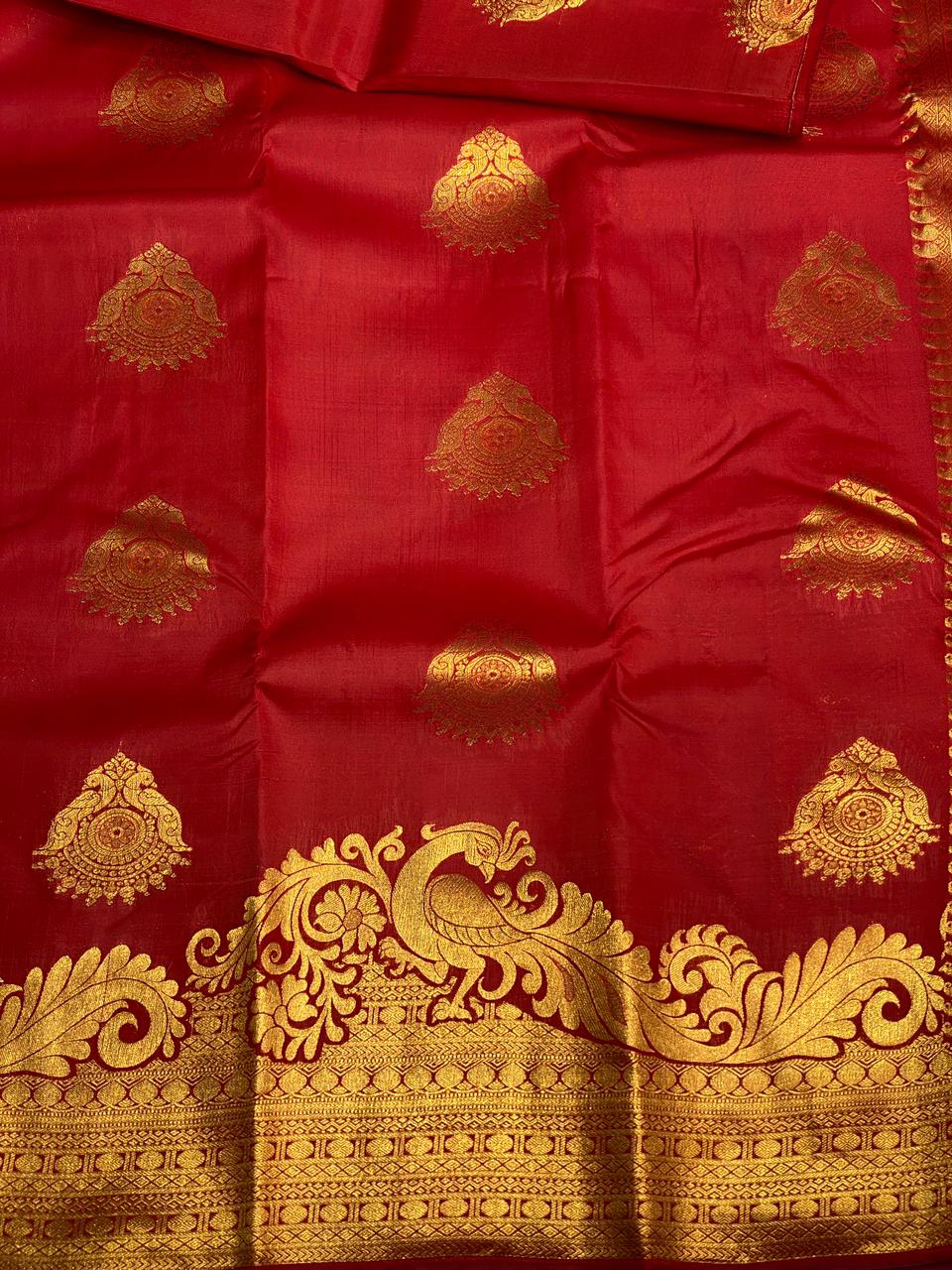Maroon Pure organza Kanchipuram Silk saree - PPSILK20