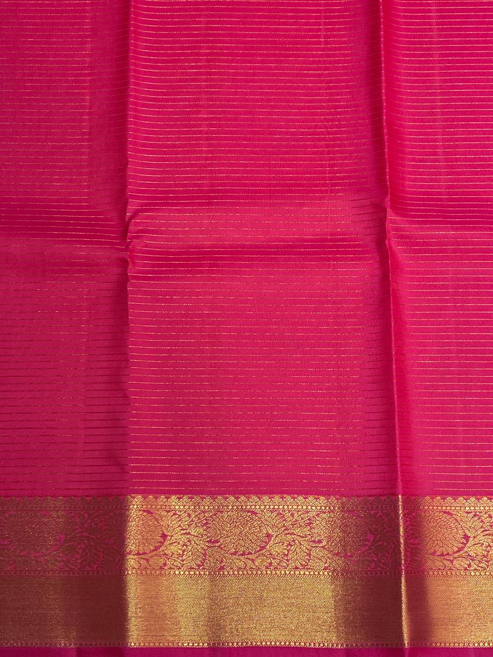 Orange and magenta pure Kanchipuram Silk saree - PPSILK33
