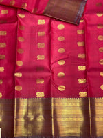 Magenta and grey pure organza Kanchipuram Silk saree - PPSILK23