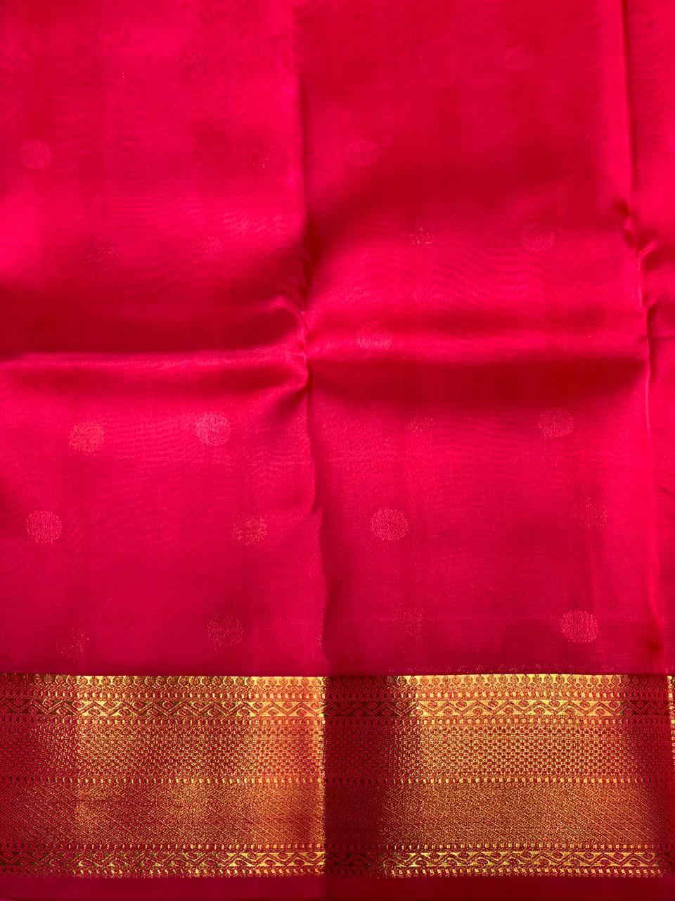 Magenta pure organza Kanchipuram Silk saree - PPSILK24