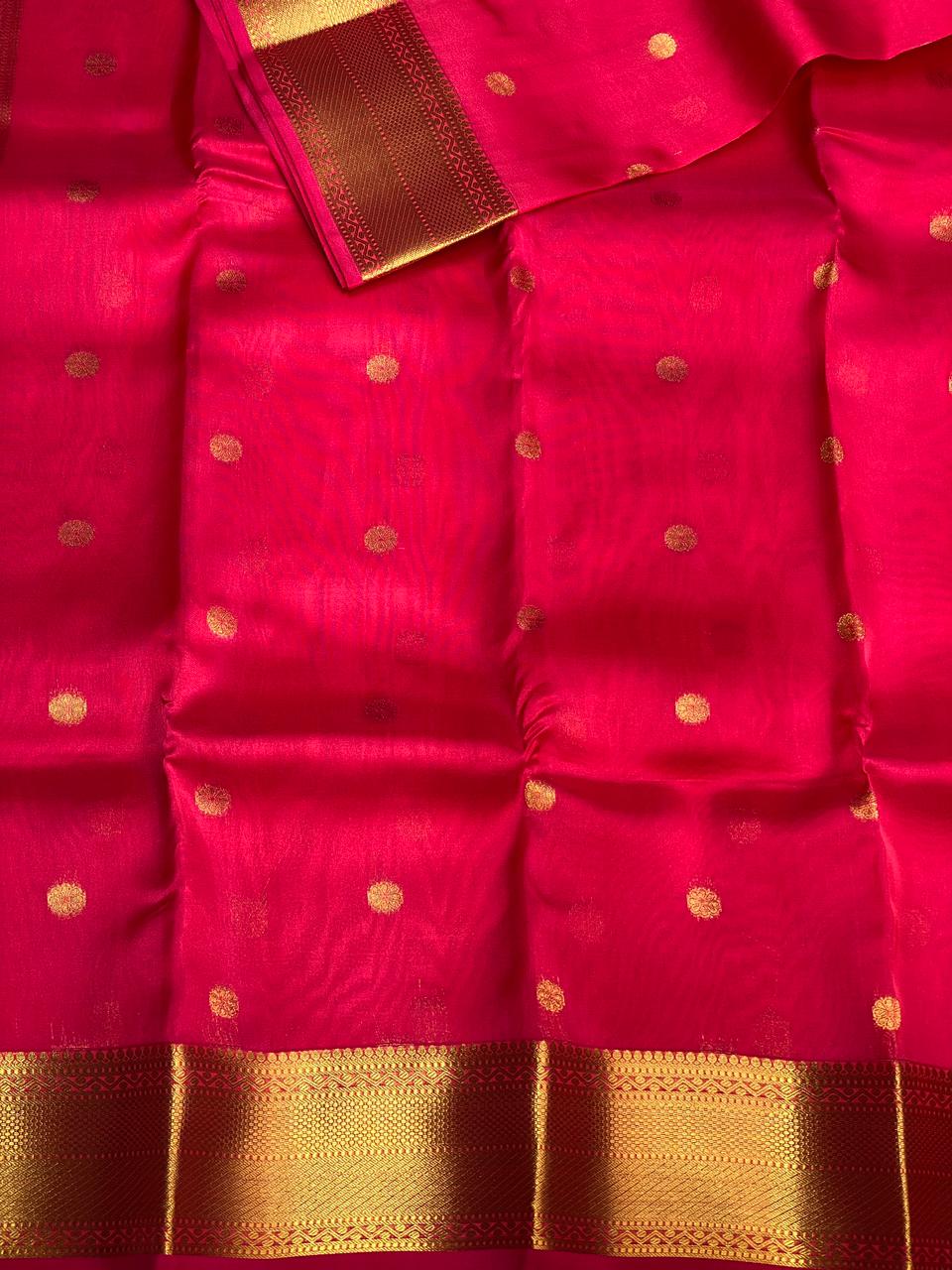 Magenta pure organza Kanchipuram Silk saree - PPSILK24