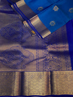 Blue pure soft Kanchipuram Silk saree - PPSILK48