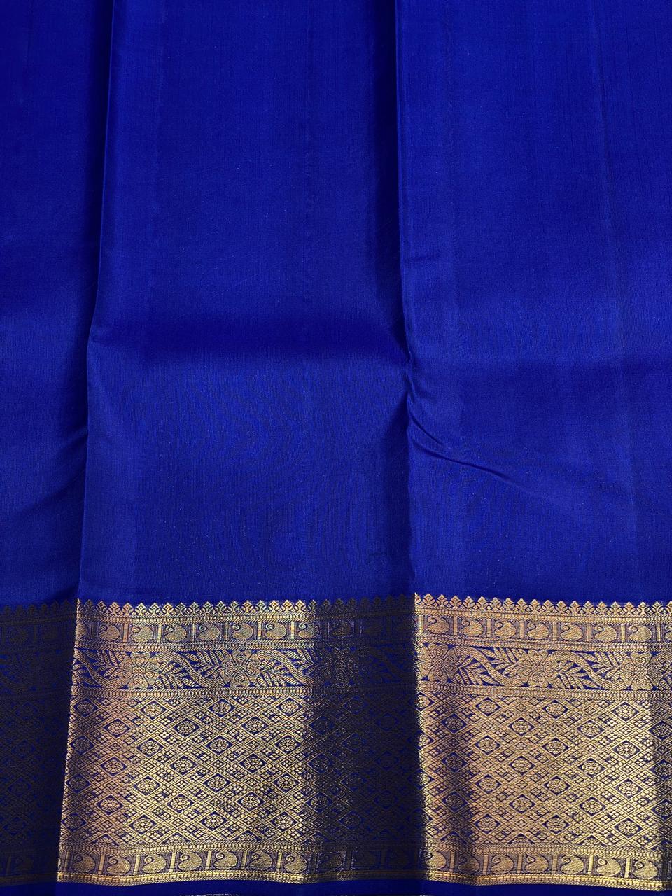 Blue pure soft Kanchipuram Silk saree - PPSILK48