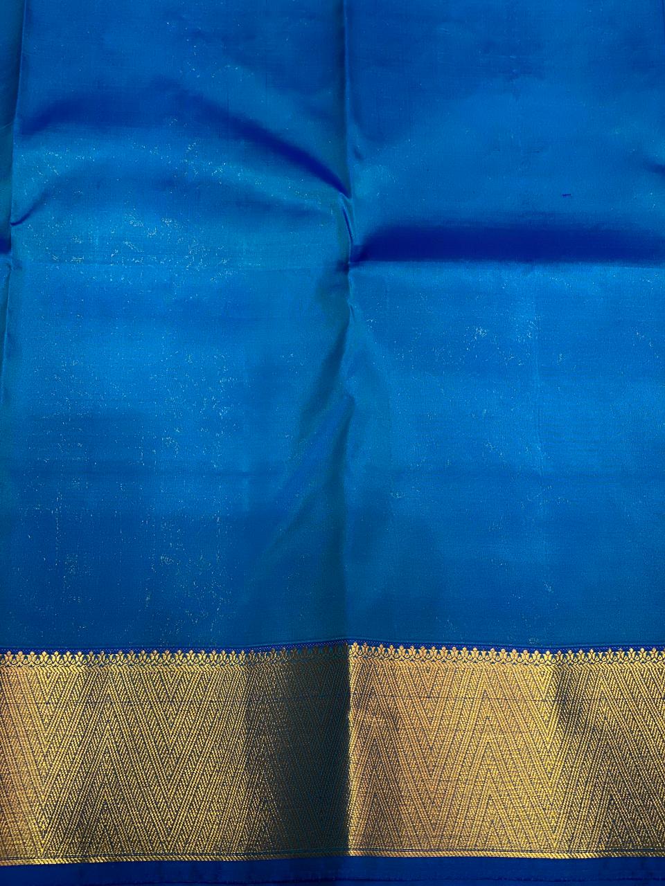 Blue pure soft Kanchipuram Silk saree - PPSILK49