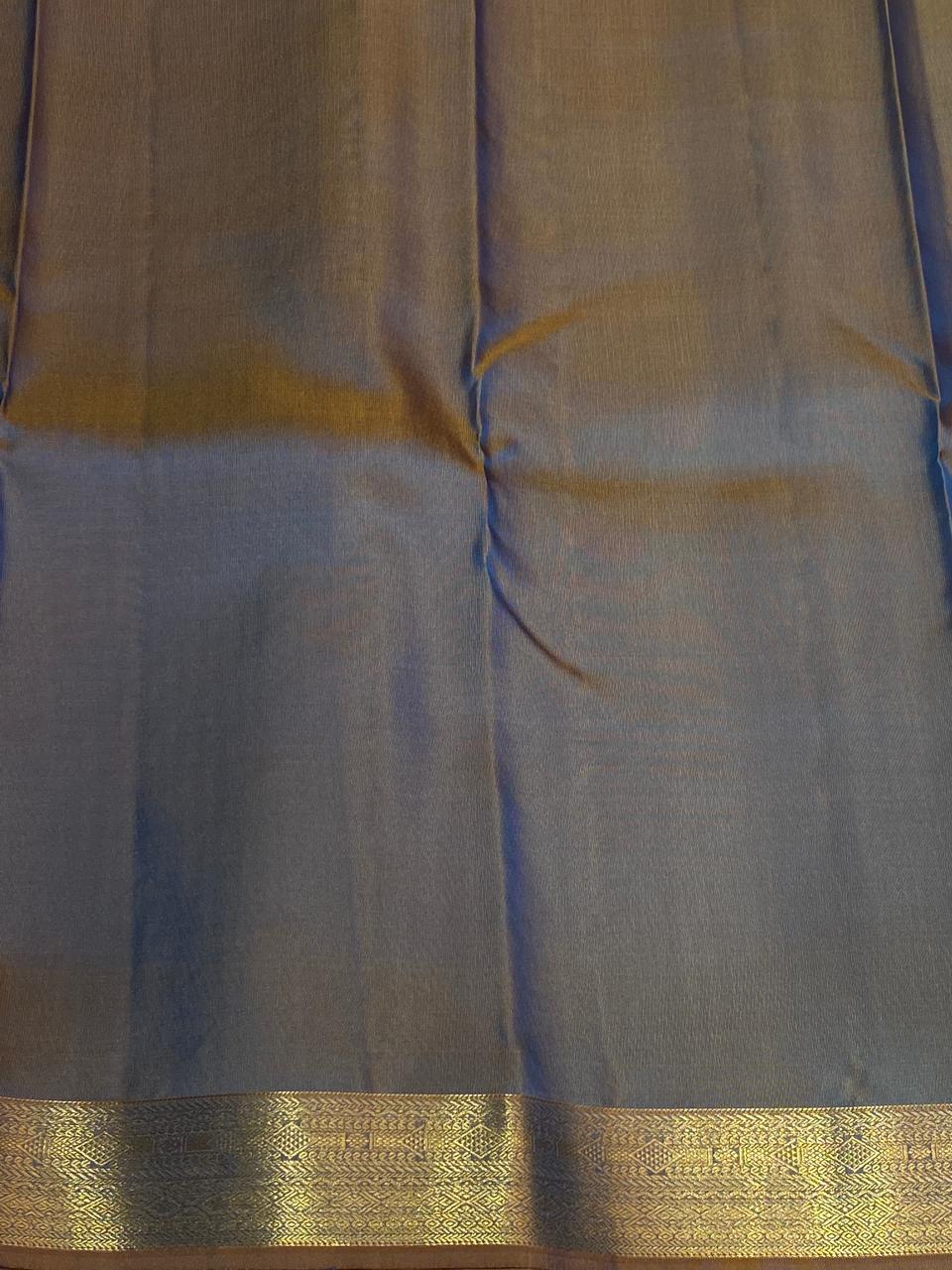 Blue pure soft Kanchipuram Silk saree - PPSILK50