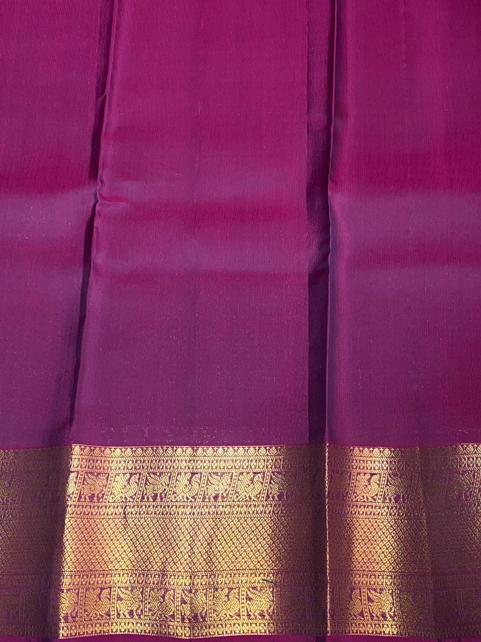 Blueand purple pure soft Kanchipuram Silk saree - PPSILK52