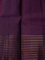 black and purple pure soft Kanchipuram Silk saree - PPSILK51