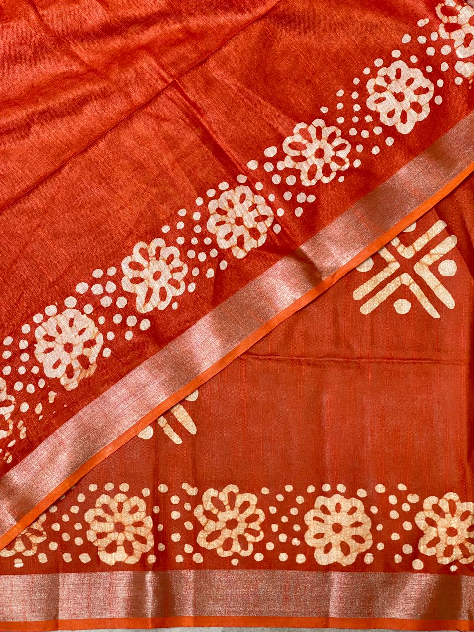 Soft semi tusser saree - PST1