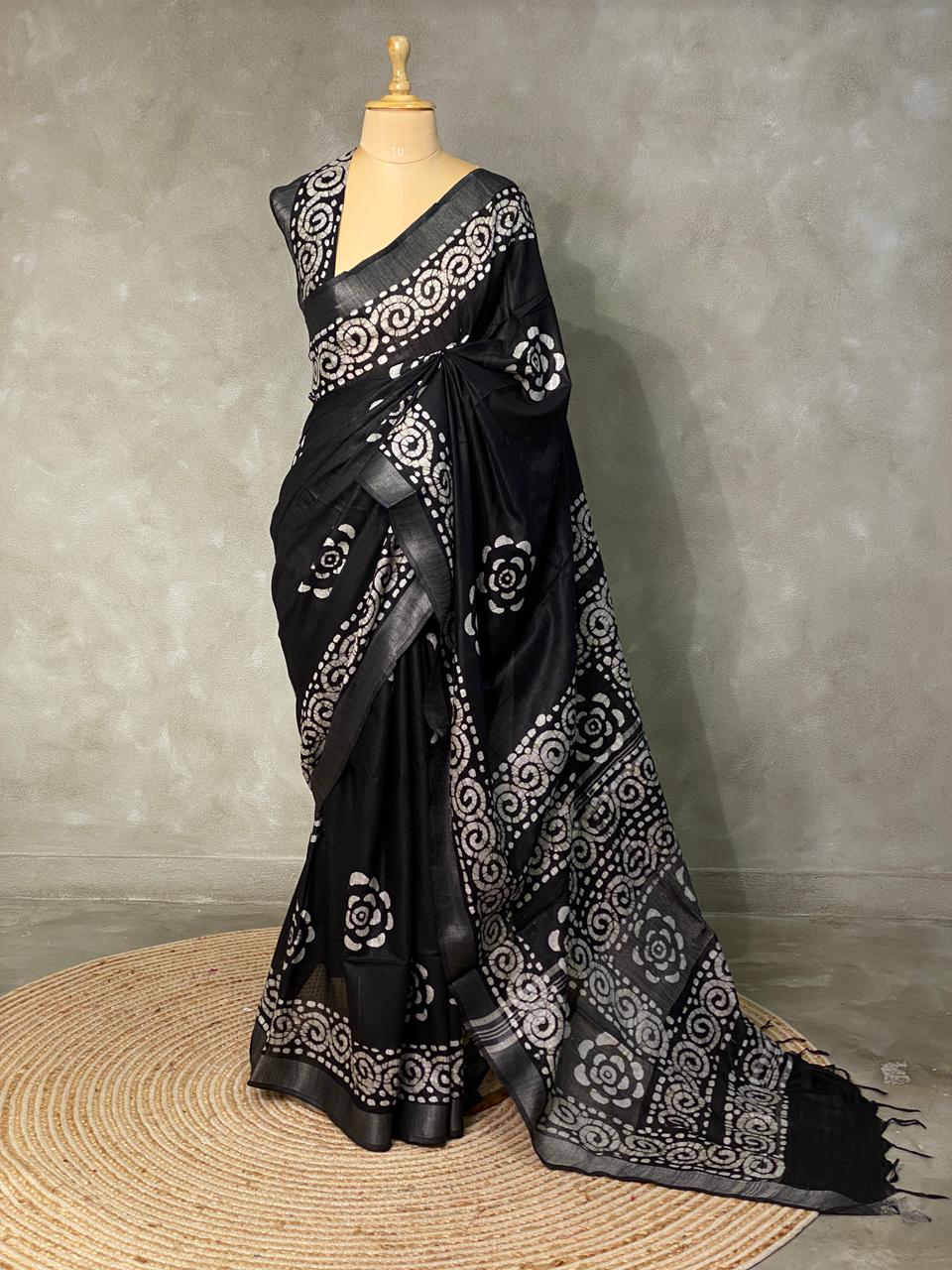 Soft semi tusser saree - PST2