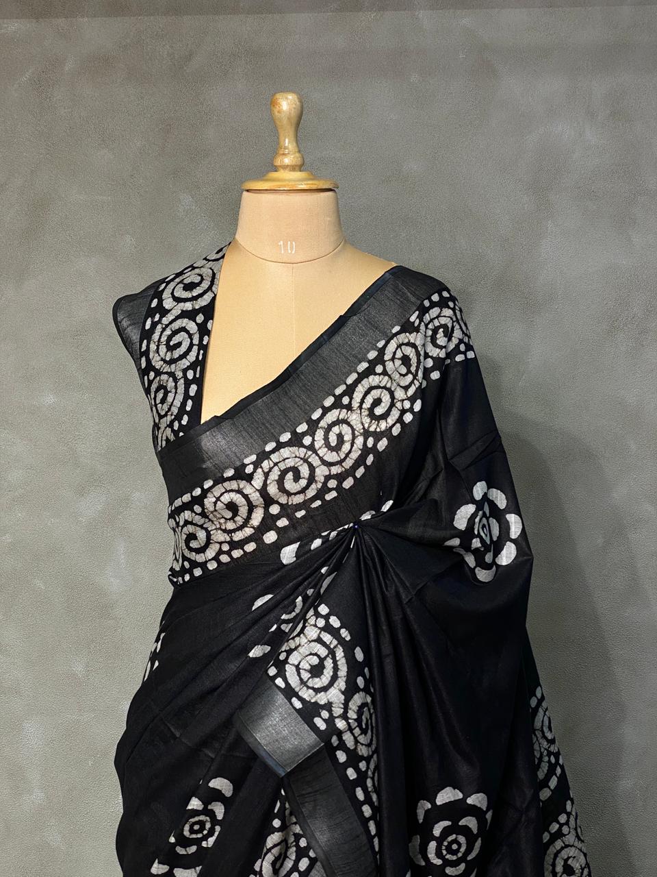 Soft semi tusser saree - PST2