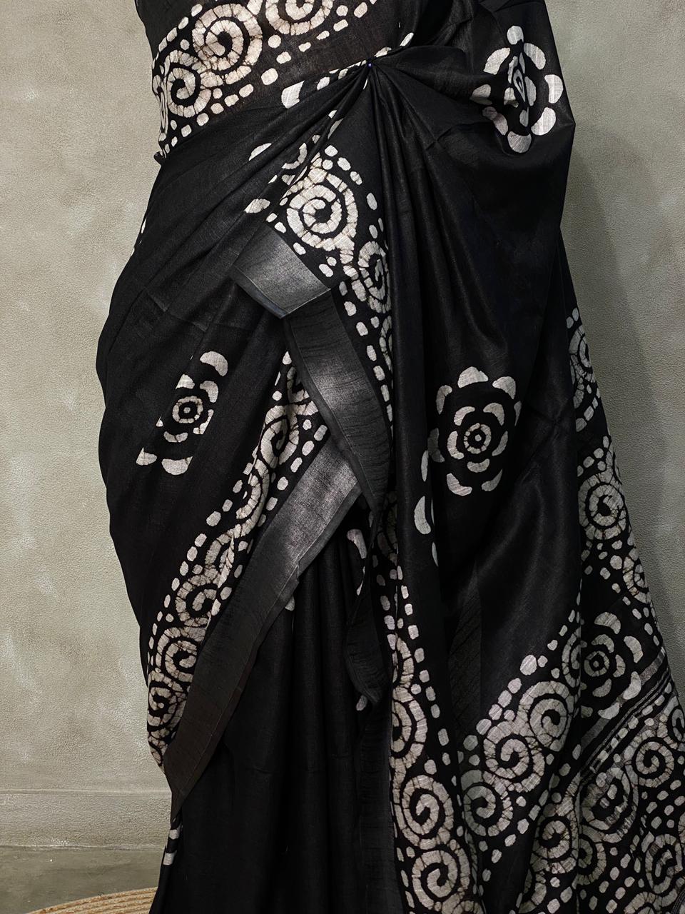 Soft semi tusser saree - PST2