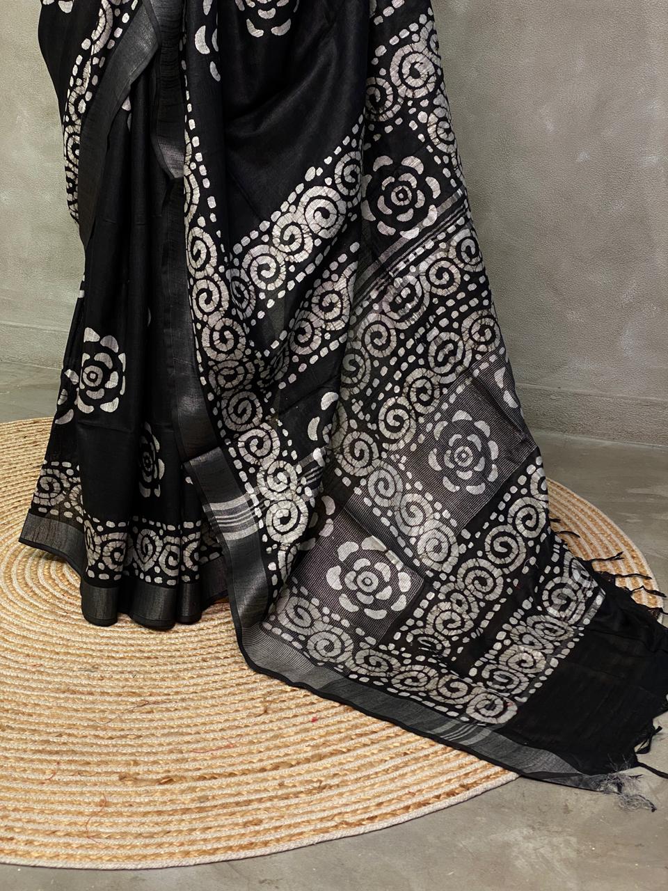 Soft semi tusser saree - PST2