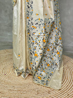 Cotton silk saree in off white- PSCK3