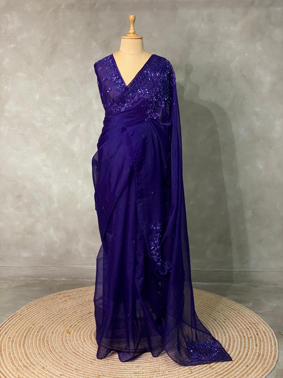 Pure organza saree- PSOA