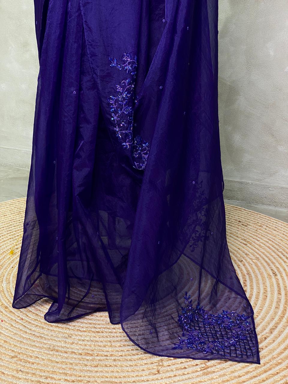 Pure organza saree- PSOA