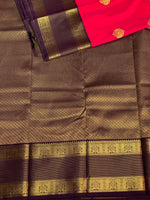 Magenta and Violet silk saree- PSSR12