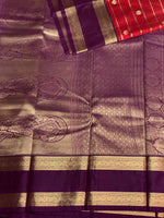 Maroon and Violet silk saree- PSSR13