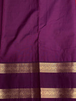 Maroon and Violet silk saree- PSSR13