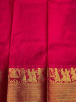 Blue and magenta silk saree- PSSR20