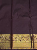 Redand coffee brown silk saree- PSSR3