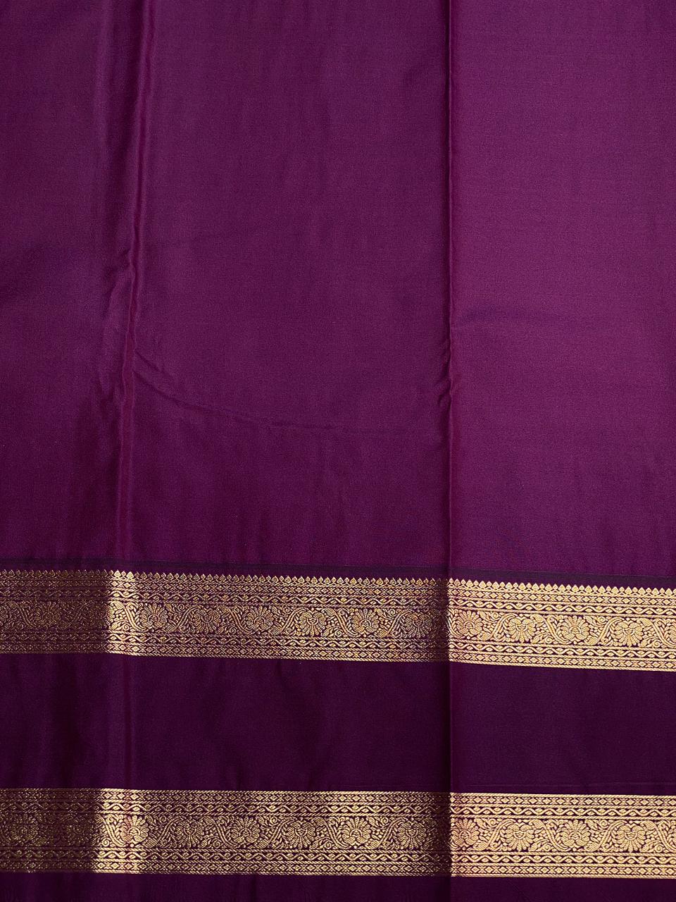 Redand violet silk saree- PSSR4