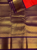 Redand violet silk saree- PSSR5