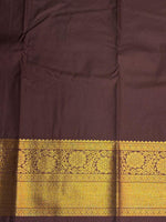Yellow and Brown silk saree- PSSR18