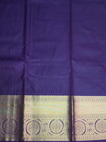 Lime Yellow and violet silk saree- PSSR17