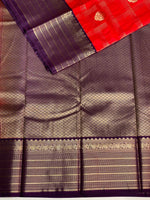 Redand violet silk saree- PSSR6