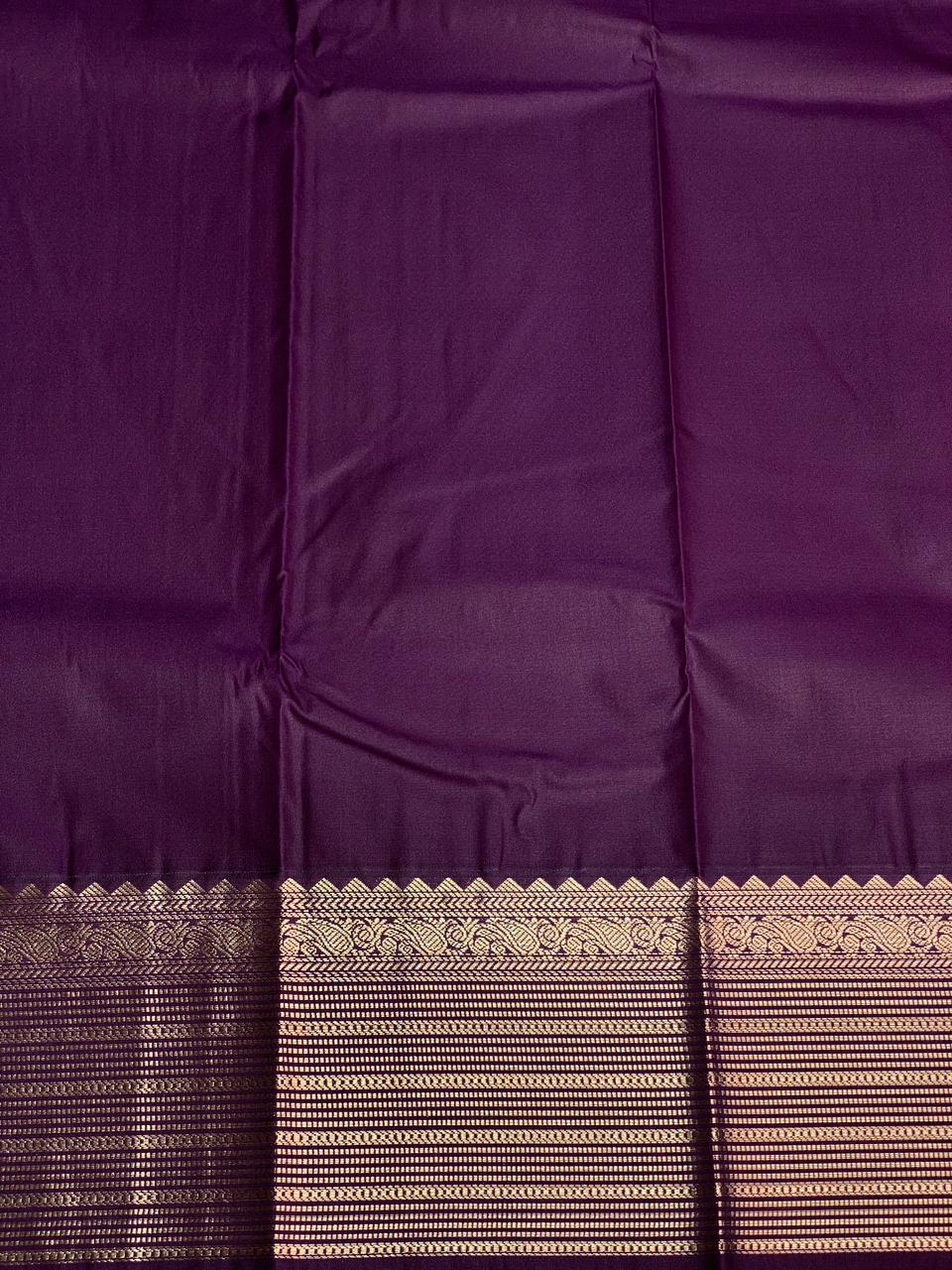 Redand violet silk saree- PSSR6
