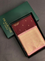 Maroon and Pink silk saree- PSSR23