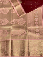 Maroon and Pink silk saree- PSSR23