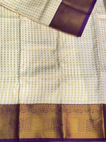 Sandal and violet silk saree- PSSR25